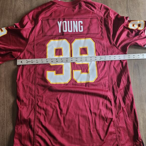 2017-18 Mens Washington Redskins Chase Young #99 On Field Maroon Jersey Nike L - Picture 8 of 13